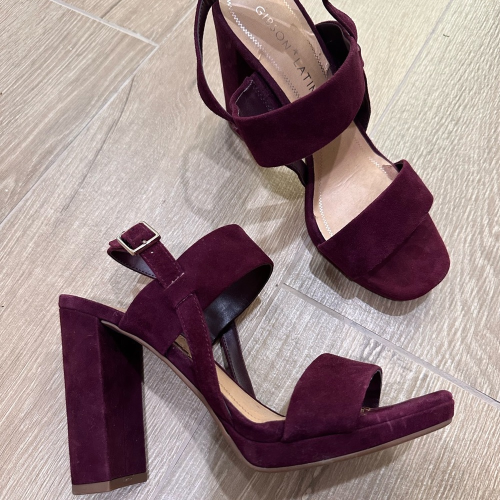 Giorgio Brutini Women's Dark Red Block Heels